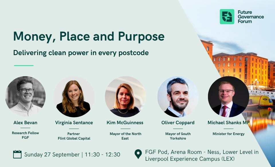 Money, Place and Purpose: Can Labour delivery clean power in every postcode?
